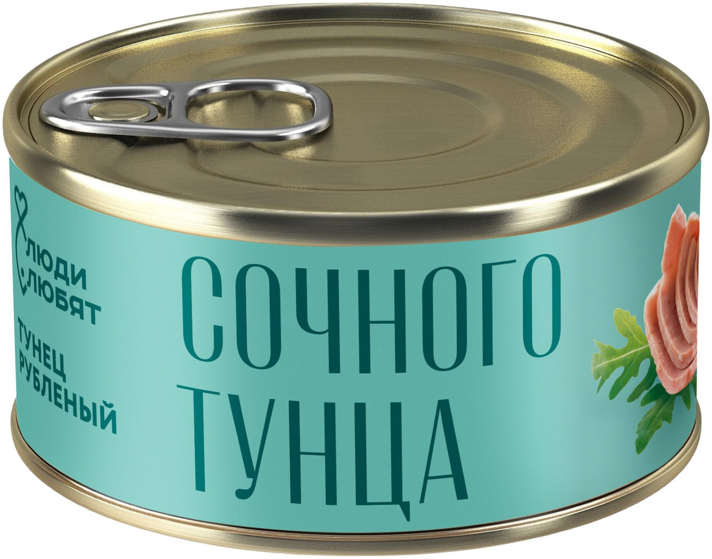 Изображение товара Тунец Люди Любят рубленый 185 г - натуральный консервированный тунец