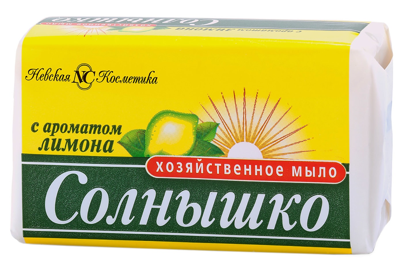 Изображение товара Мыло Солнышко хозяйственное с ароматом лимона 140г