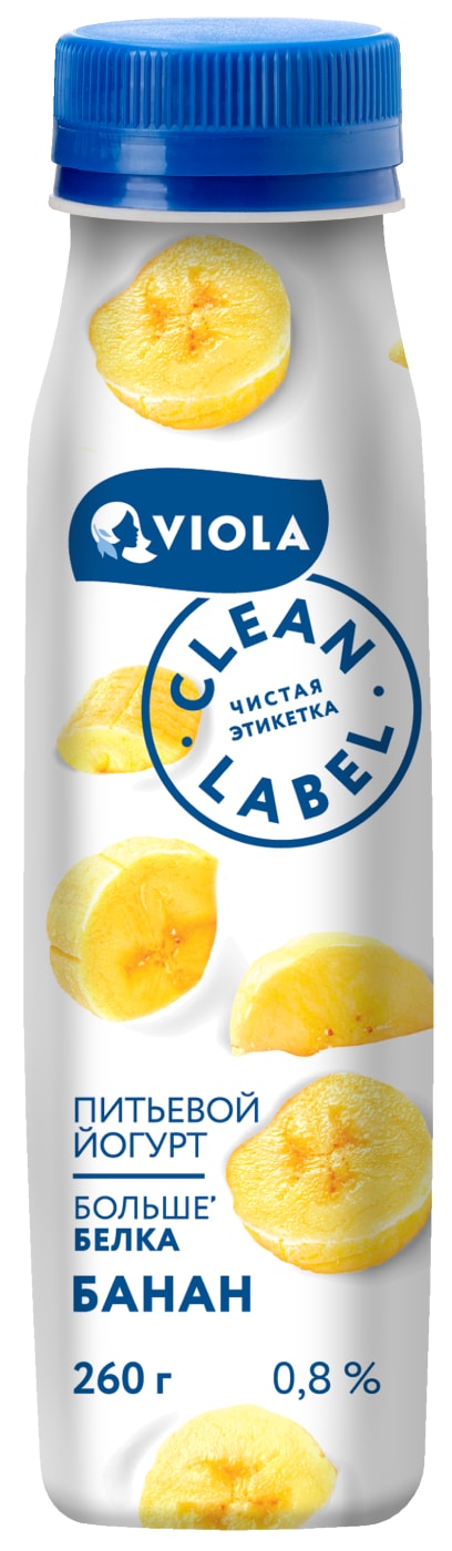Изображение товара Йогурт Viola Clean Label Банан 0.8% 260г