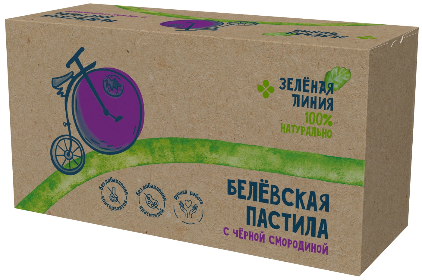 Изображение товара Пастила Зеленая Линия Белевская с черной смородиной 180г