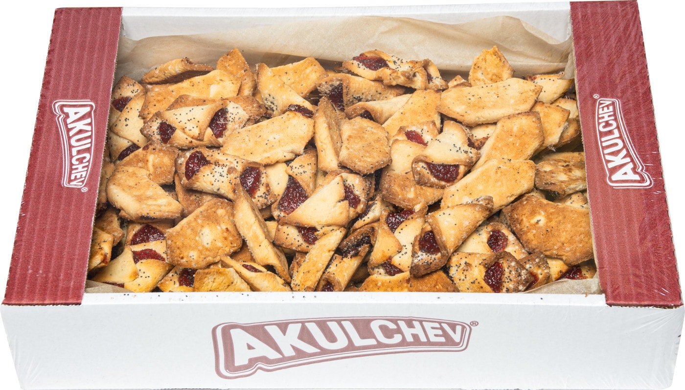 Изображение товара Печенье Акульчев Купелька с брусникой 2 кг натуральное сдобное