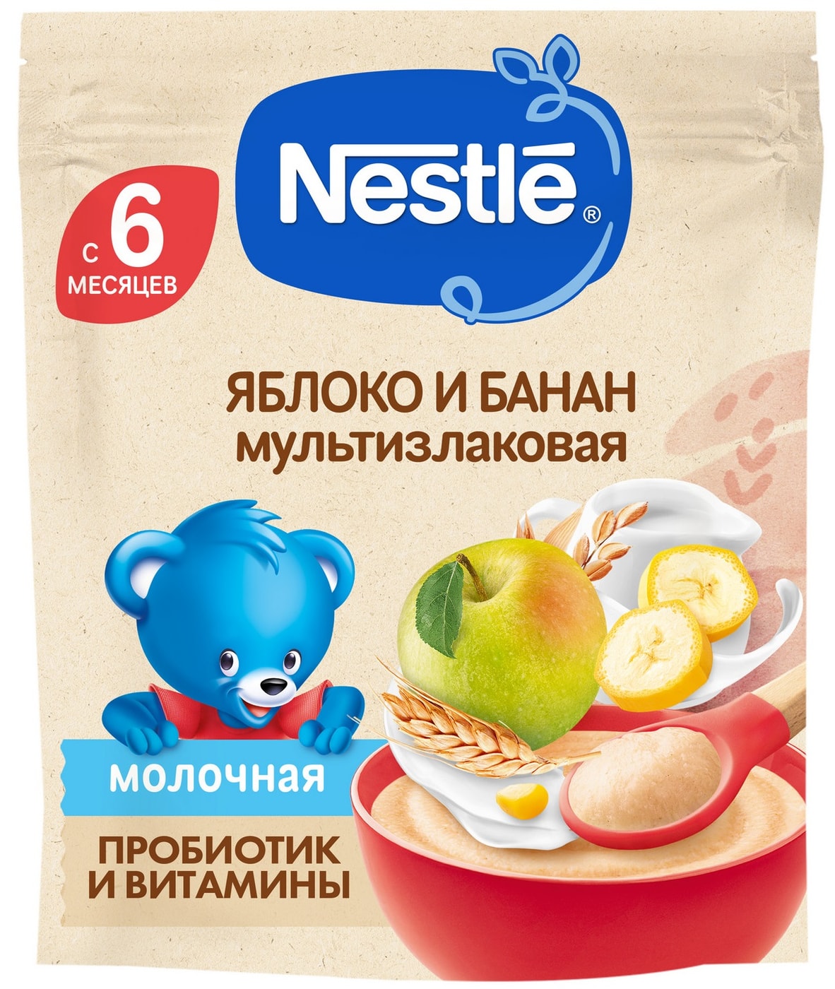 Изображение товара Каша Nestle Молочная мультизлаковая Яблоко-Банан с 6 месяцев 200г Изображение товара Каша Nestle Молочная мультизлаковая Яблоко-Банан с 6 месяцев 200г