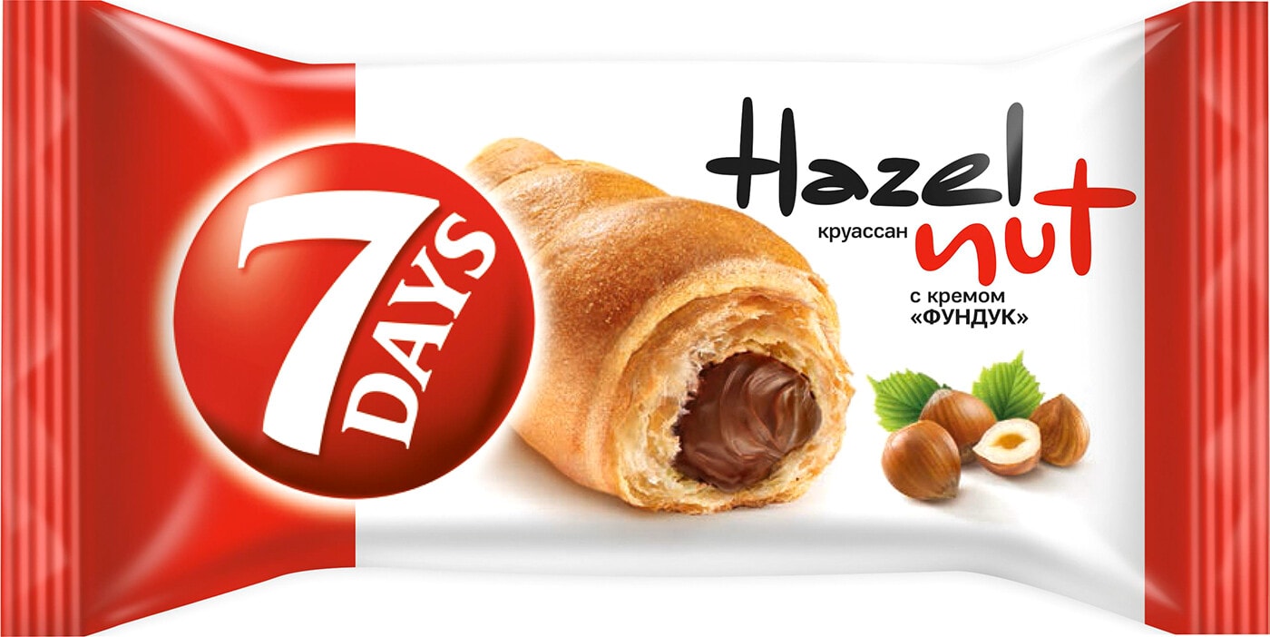 Изображение товара Круассан 7 Days с кремом Фундук 65г