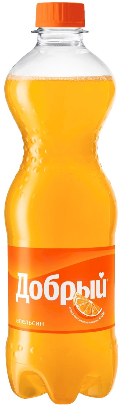 Изображение товара Газированный напиток Добрый апельсин с витамином С 0.5 л Россия