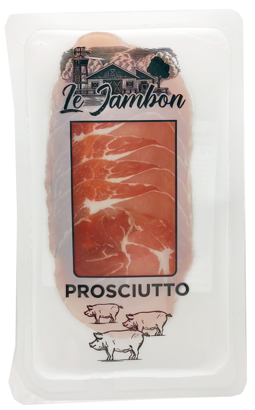 Изображение товара Сыровяленый окорок прошутто Le Jambon Prosciutto 60 г, вакуумная нарезка