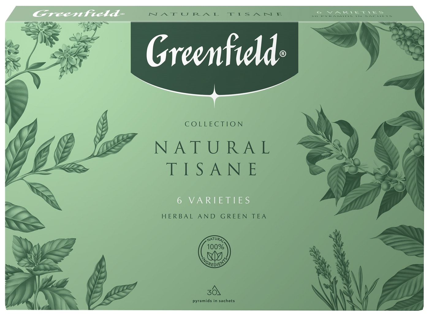 Изображение товара Набор Greenfield Natural Tisane 6 видов 54г натуральных травяных чаев