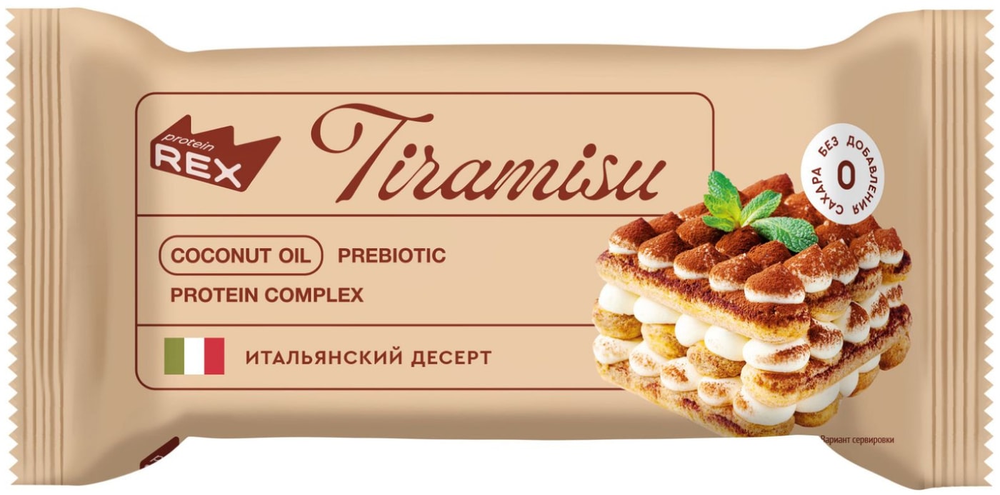 Изображение товара Пирожное протеиновое ProteinRex Тирамису 40г