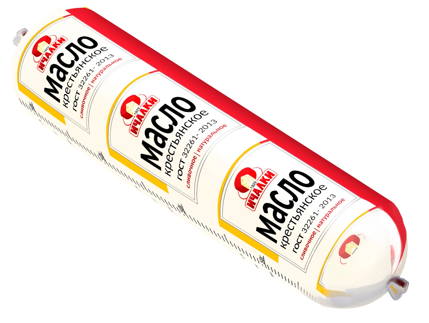 Изображение товара Масло сливочное Ичалки Крестьянское 72.5% 500г натуральное качество