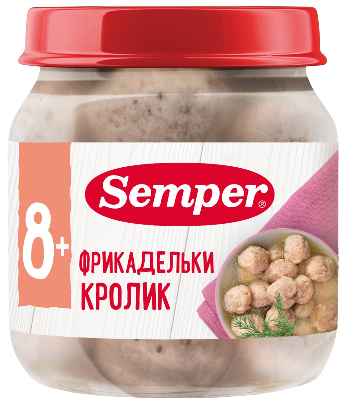 Изображение товара Фрикадельки Semper Кролик  с 8 месяцев 100г