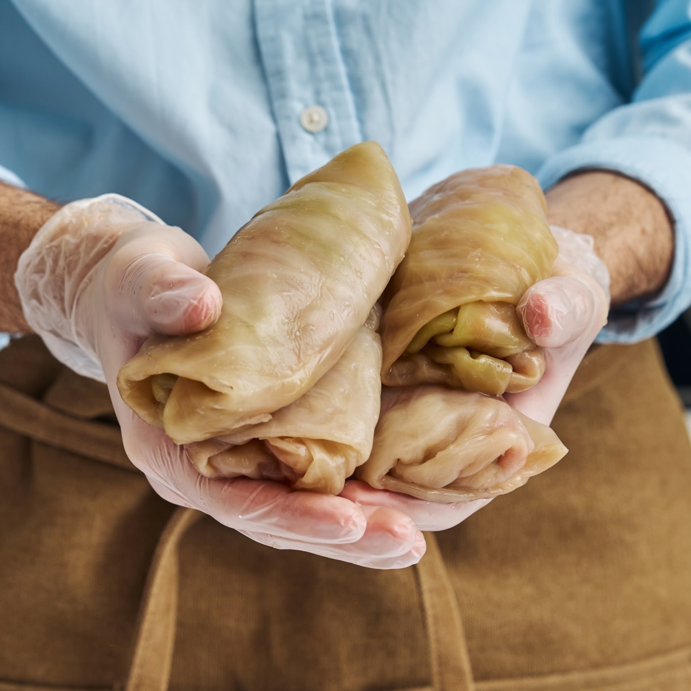Изображение товара Голубцы с мясом и рисом охлажденные полуфабрикат  Vprok.ru, вкусный быстрый обед