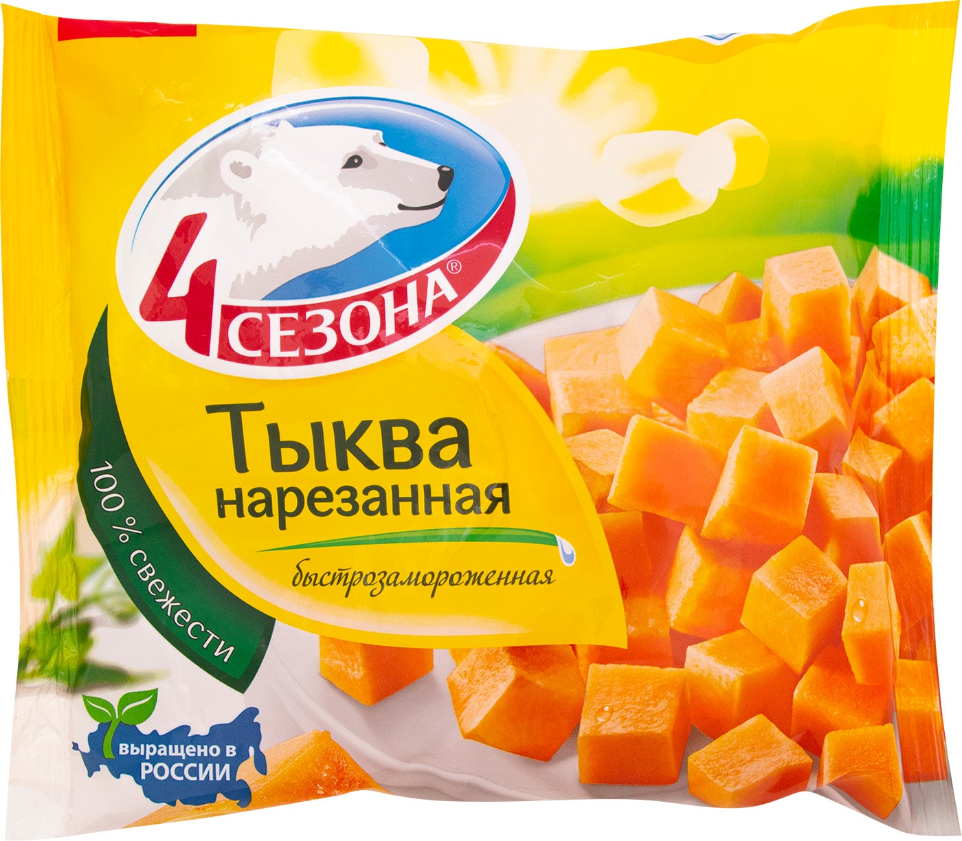 Изображение товара Цельное замороженное тыквенное пюре 400г бренд 4 сезона Россия