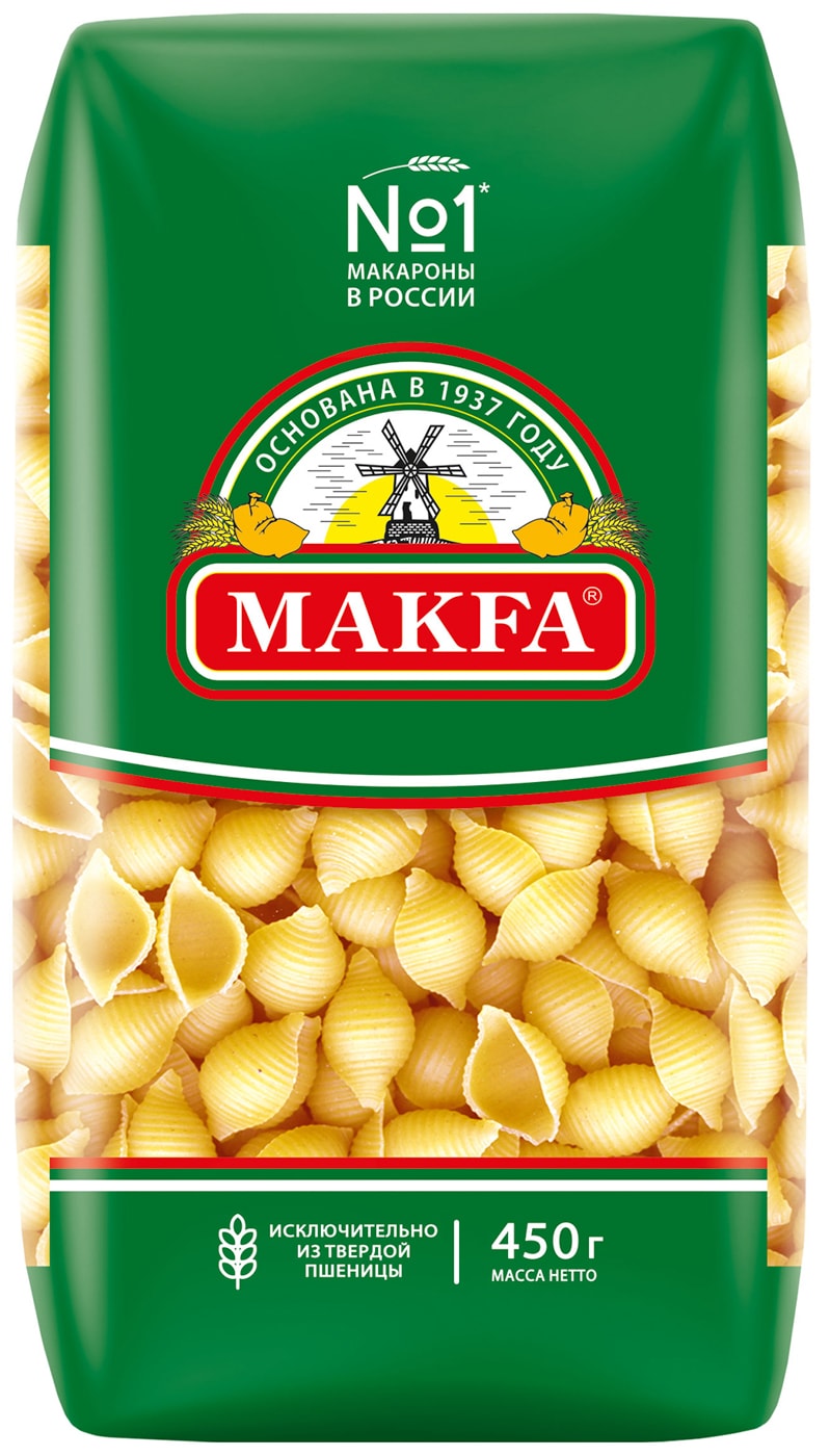 Изображение товара Макароны Makfa Ракушки 450г