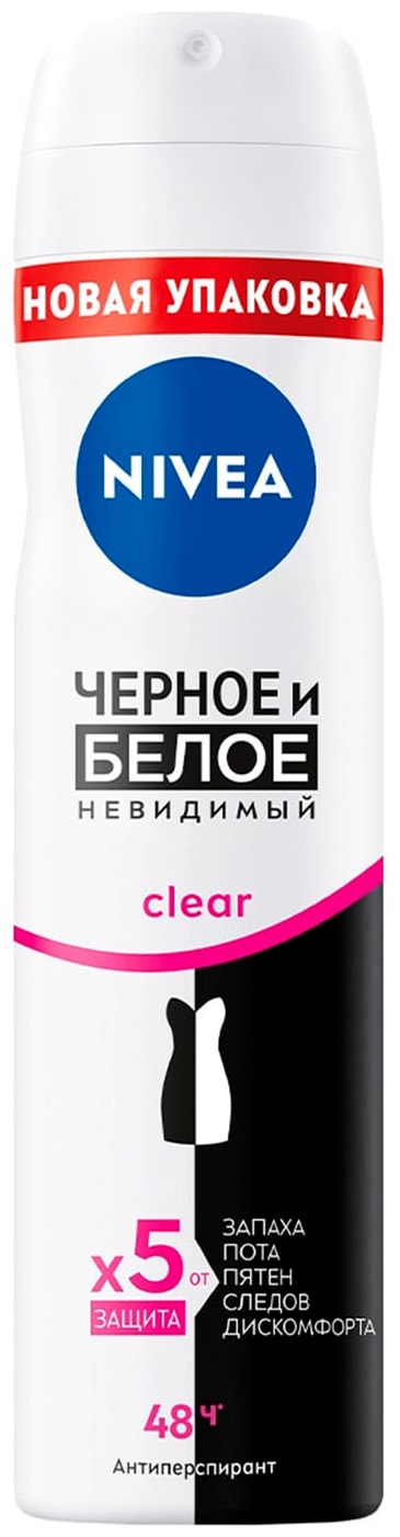 Изображение товара Антиперспирант NIVEA Черное и Белое Невидимый Clear 150мл