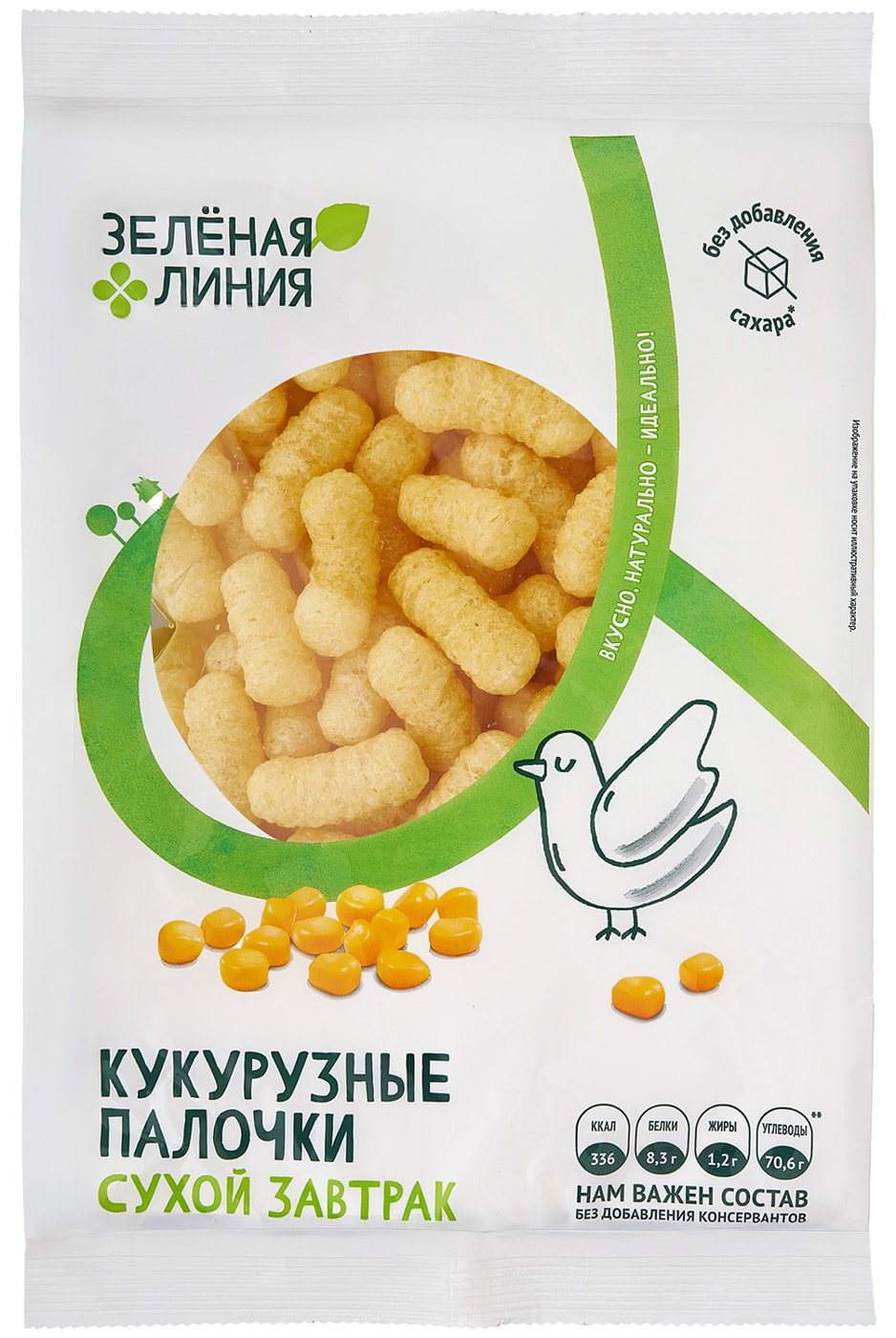 Изображение товара Палочки кукурузные Зеленая Линия 65г