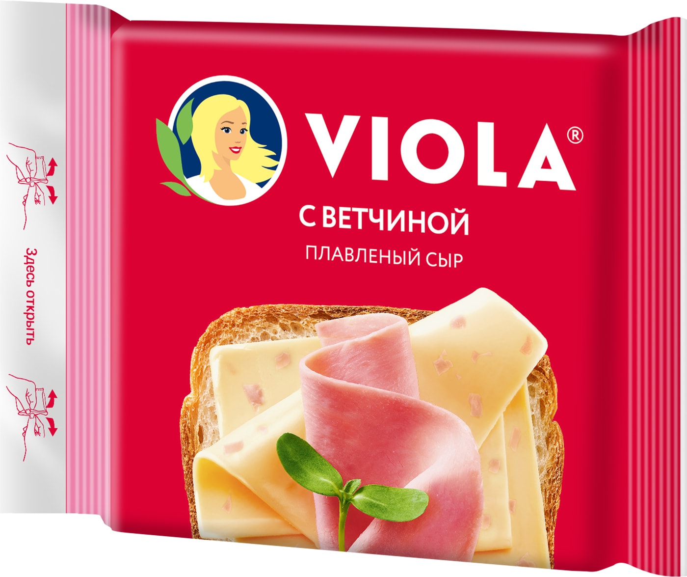 Изображение товара Сыр плавленый Viola с ветчиной 45% 140г