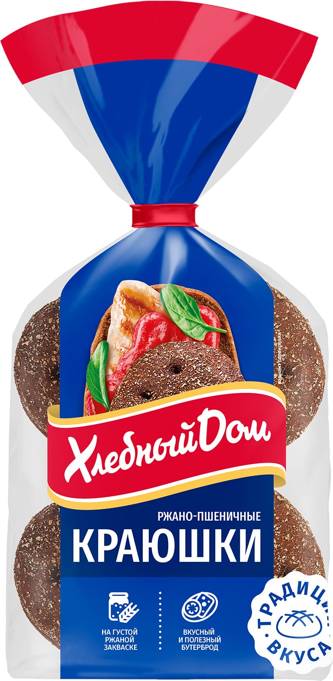 Изображение товара Лепешки Хлебный Дом Краюшки ржано пшеничные 240г 4 шт