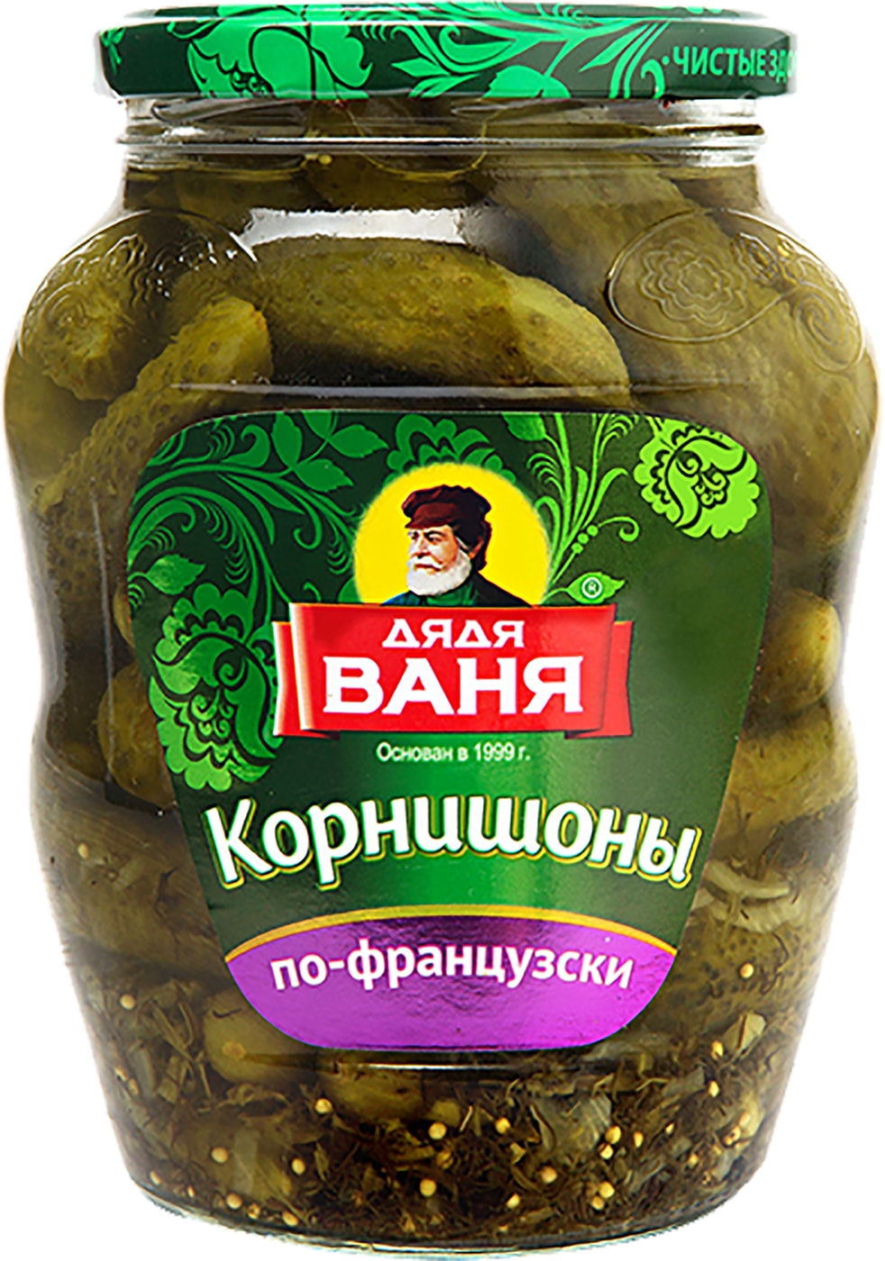 Изображение товара Огурцы Дядя Ваня Корнишоны по-французски маринованные 680г