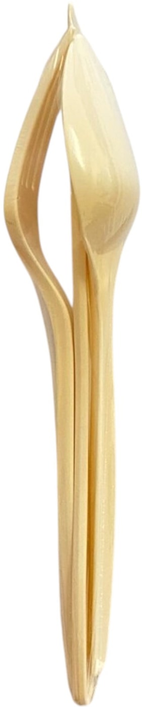 Изображение товара Набор столовых приборов Маркет одноразовых на основе кукурузного крахмала 3шт