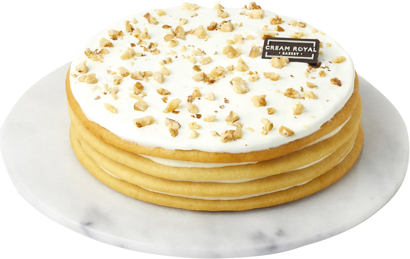 Изображение товара Торт Cream Royal Сметанный 650г — бисквитный десерт с орехами, натуральный