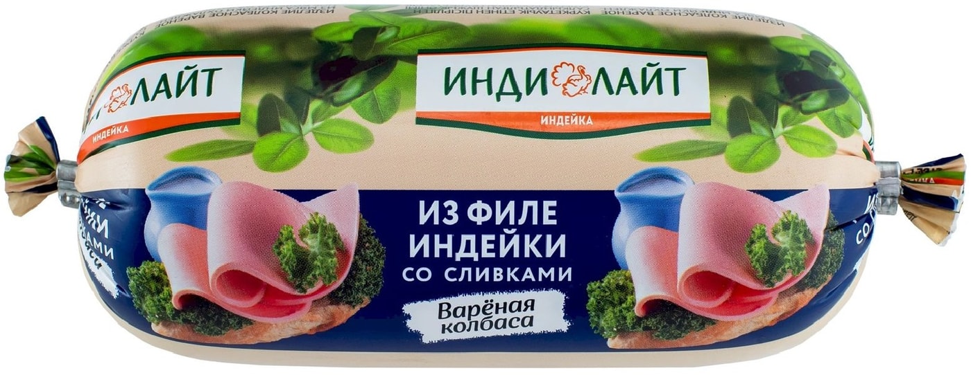 Изображение товара Колбаса Индилайт из филе индейки со сливками 400г