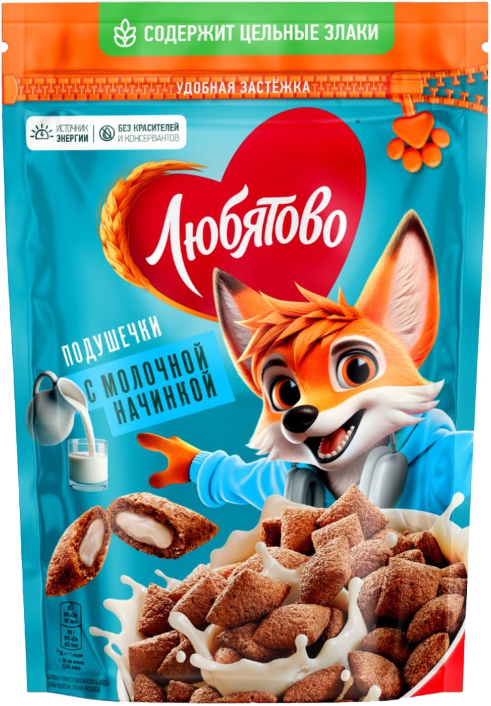 Изображение товара Подушечки Любятово С молочной начинкой 220г