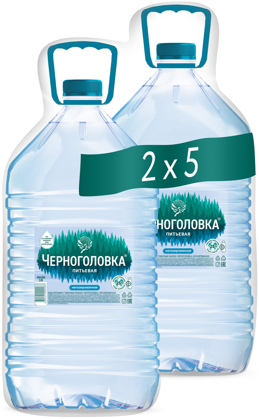 Изображение товара Вода Черноголовка Вкусная питьевая негазированная 5л