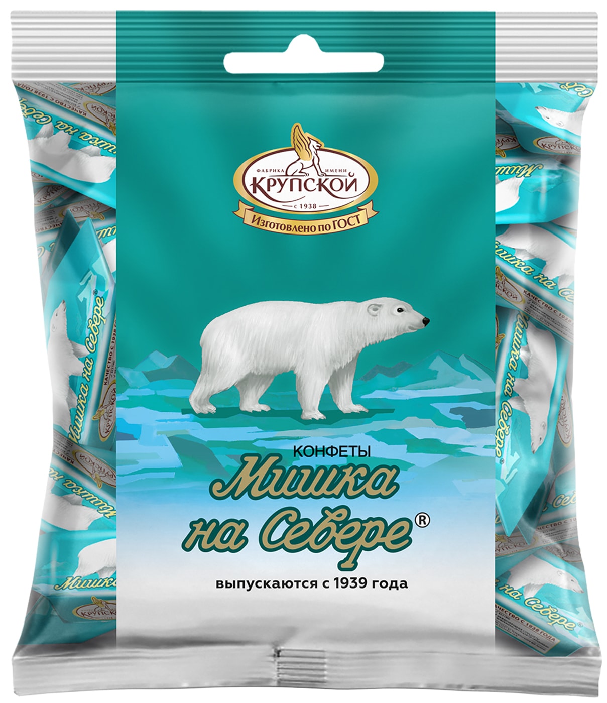 Изображение товара Конфеты Мишка на Севере 200 г традиционные глазированные с миндалем и вафлями