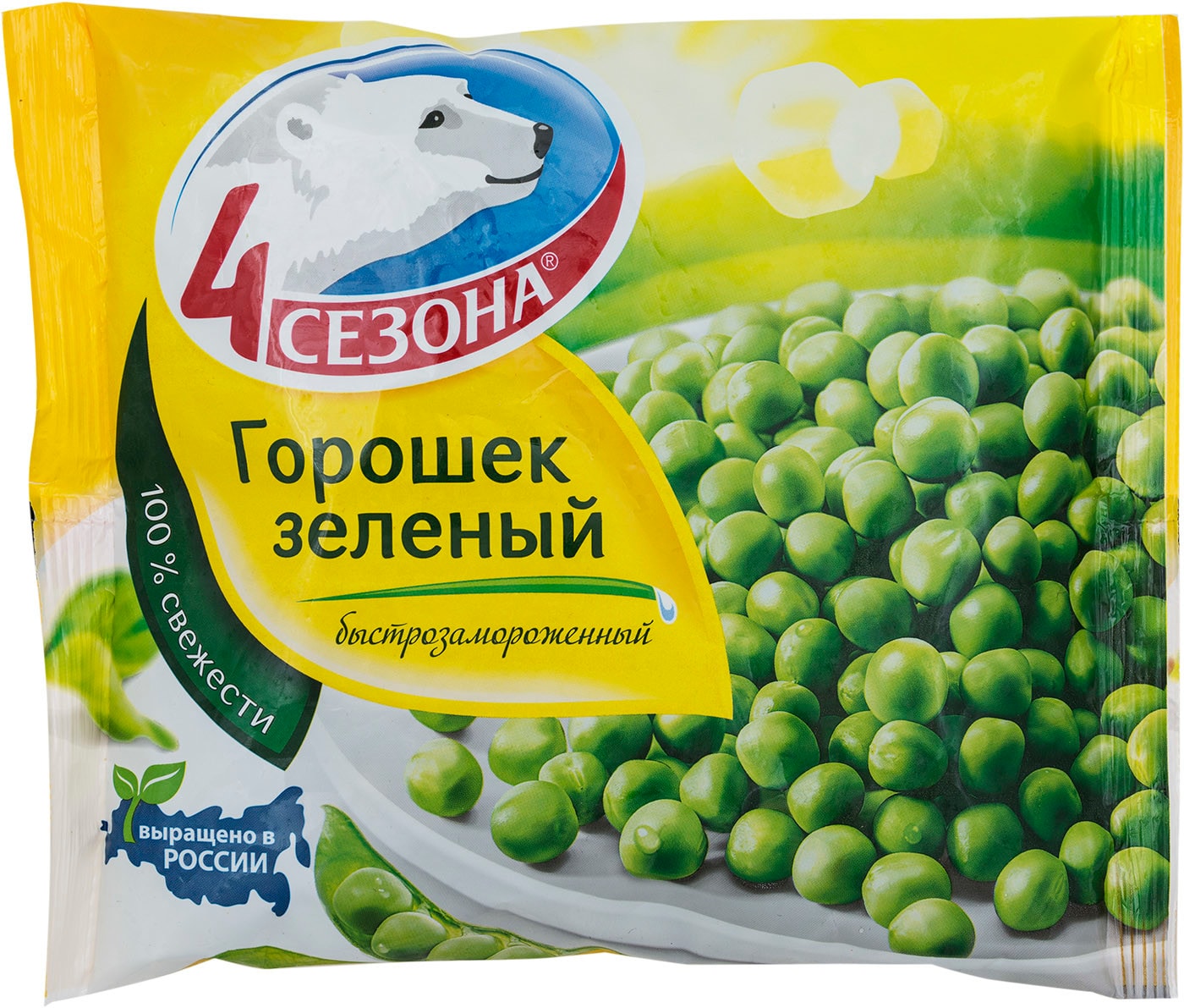 Изображение товара Горошек 4 Сезона зеленый быстрозамороженный 400г