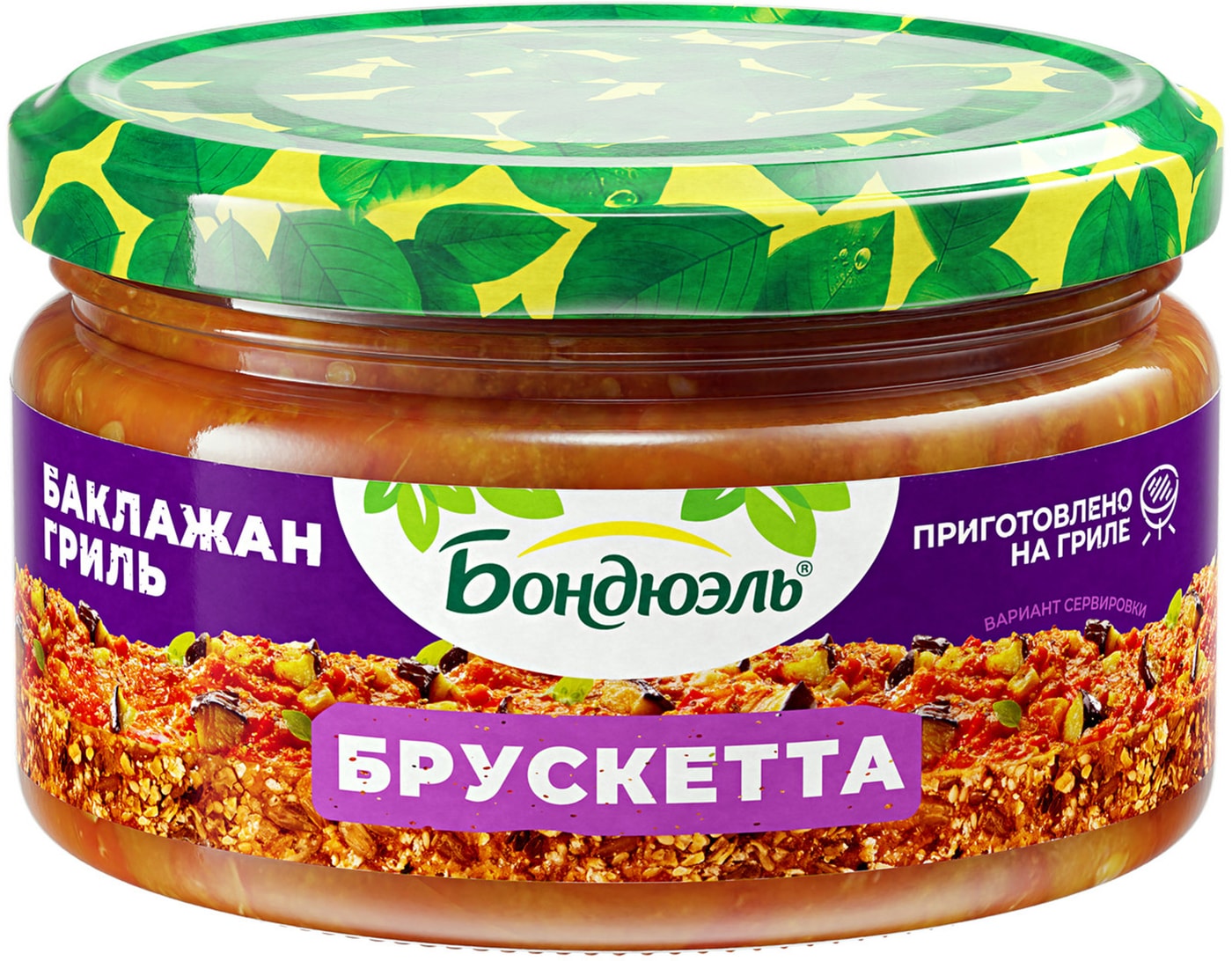 Изображение товара Брускетта Бондюэль Баклажан гриль 250мл - овощная закуска