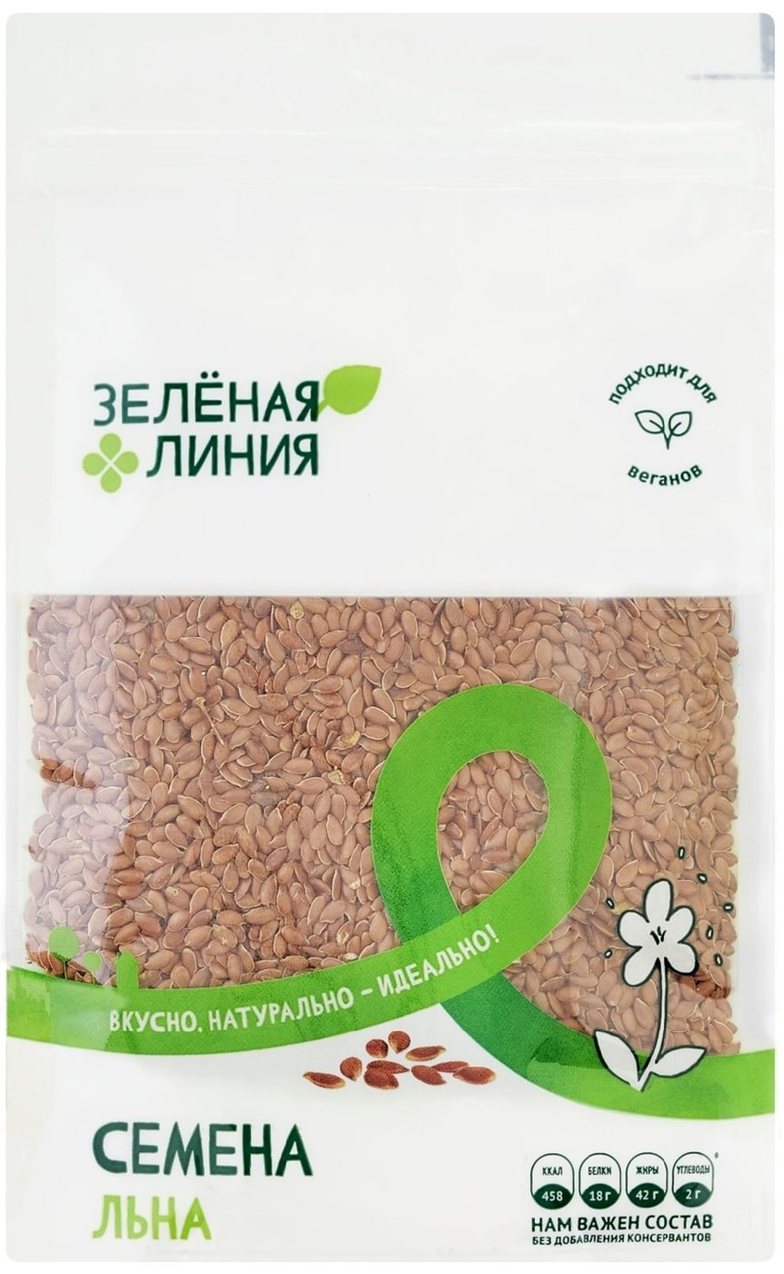 Изображение товара Семена льна Зеленая линия 0.2 кг