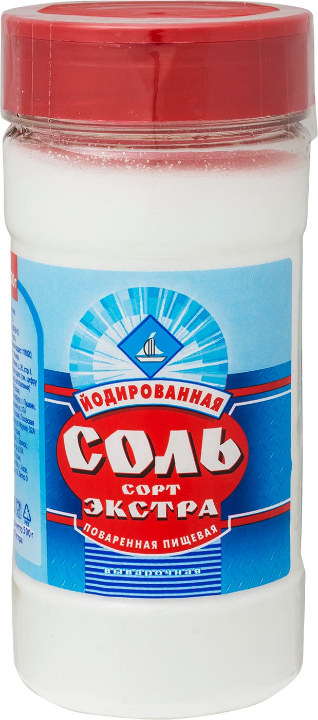 Изображение товара Соль Экстра выварочная йодированная 500г