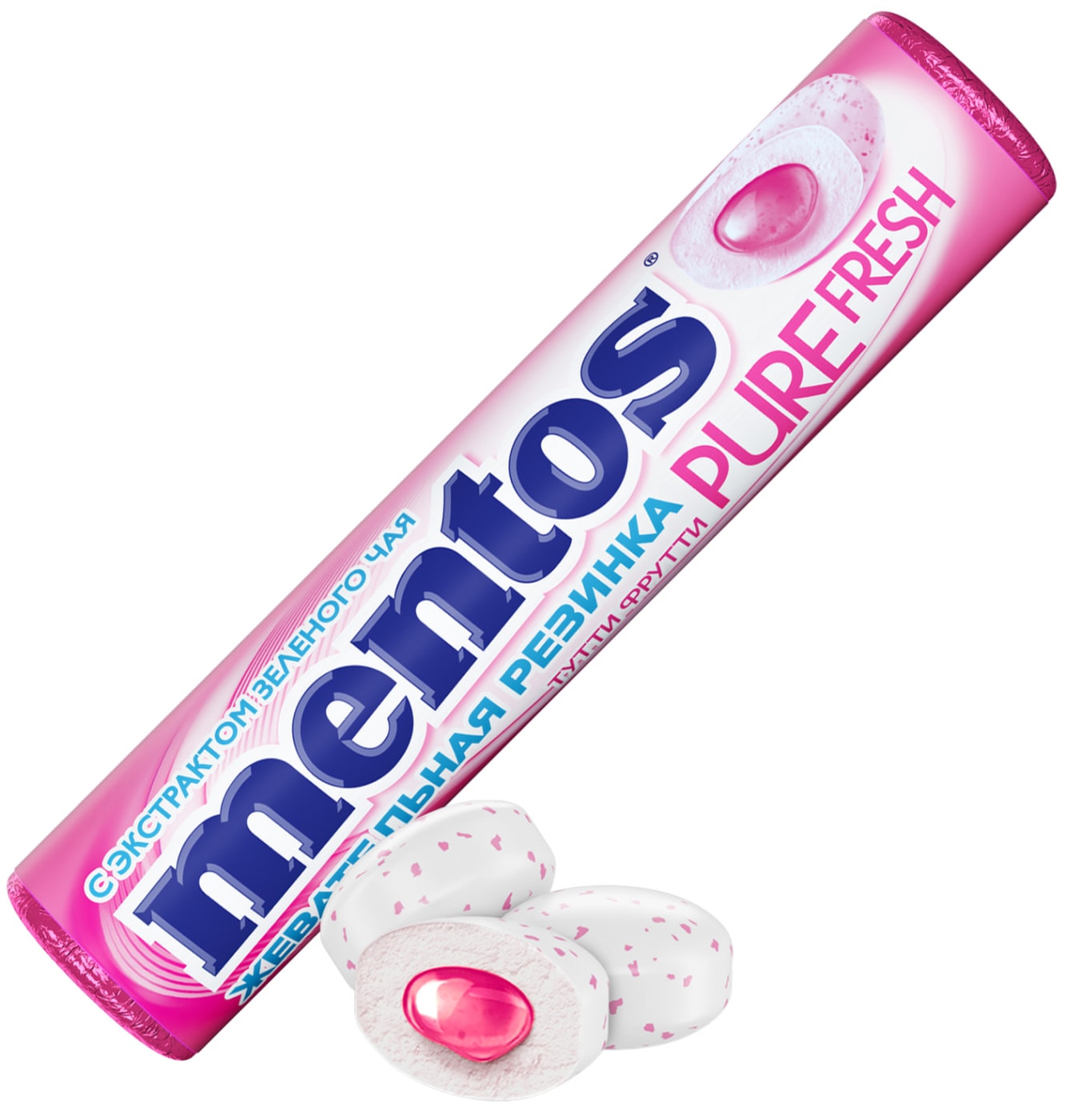 Изображение товара Жевательная резинка Mentos Pure Fresh Тутти Фрутти 15.5г