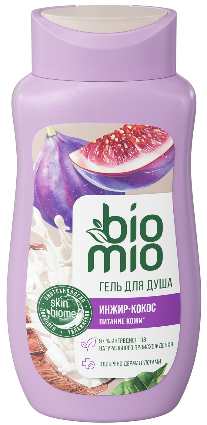 Изображение товара Гель для душа BioMio Coconut care с эфирным маслом апельсина 250мл