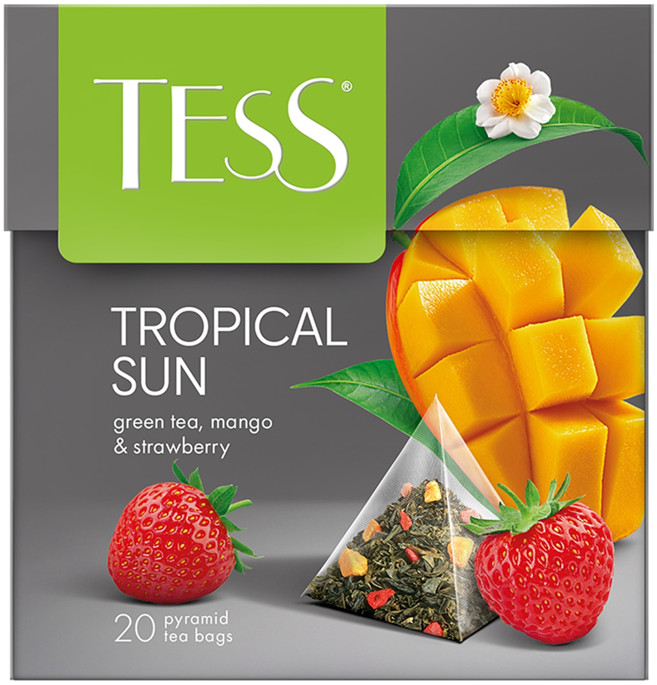 Изображение товара Чай зеленый Tess Tropical Sun Манго-Клубника 20*1.8г