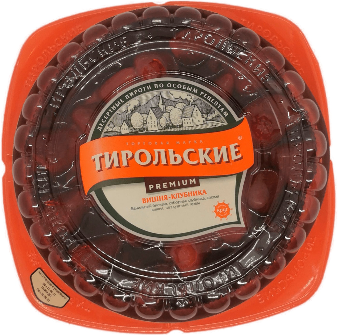 Изображение товара Пирог Тирольские Premium Вишня-клубника 600г