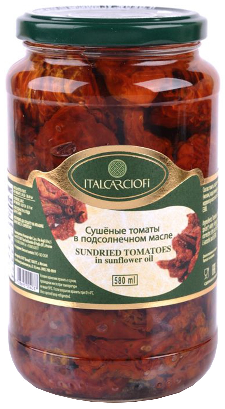 Изображение товара Вяленые томаты Italcarciofi 530 г натуральный продукт для итальянской кухни
