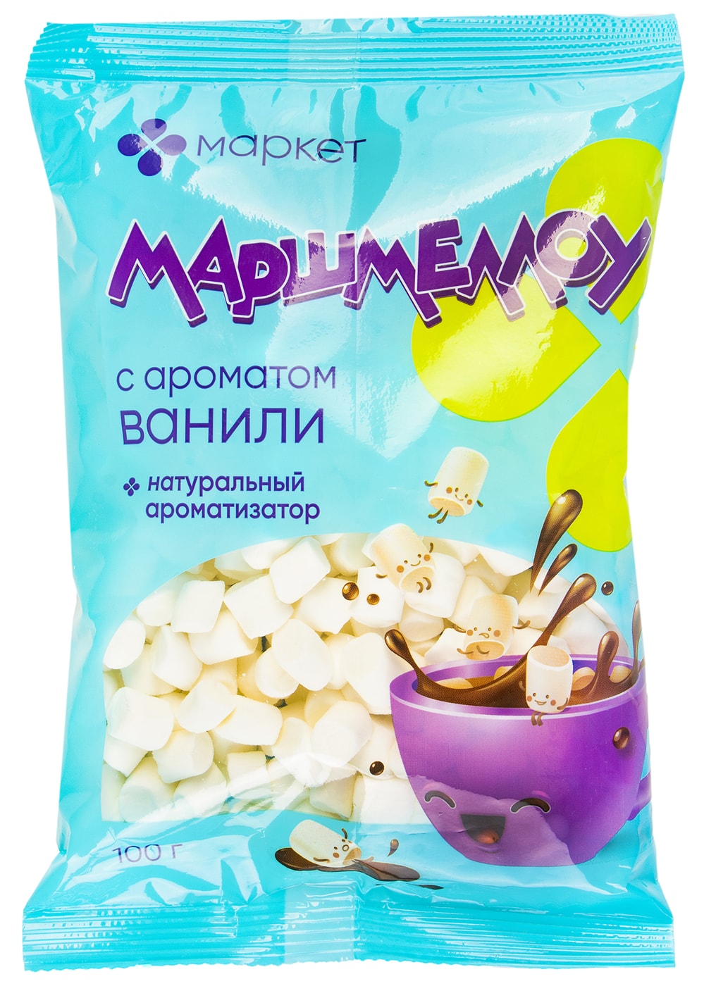 Изображение товара Маршмеллоу мини Маркет с ароматом ванили 100г
