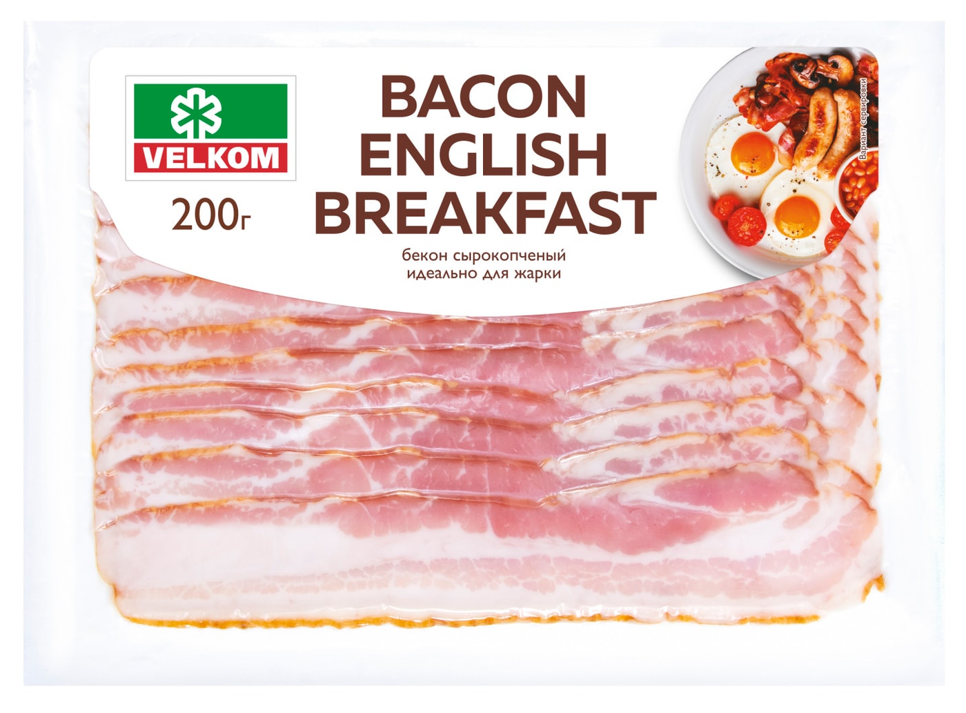 Изображение товара Бекон Велком Bacon English Breakfast ломтики 200г