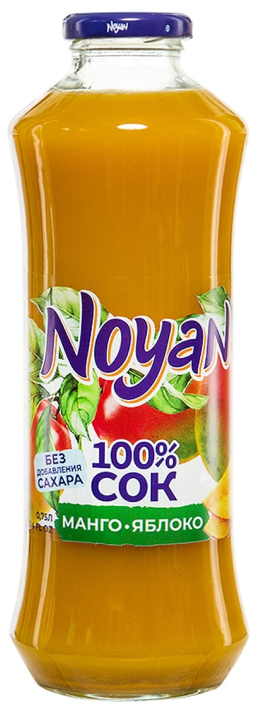 Изображение товара Натуральный фруктовый сок Noyan Манго-Яблоко 750 мл стекло