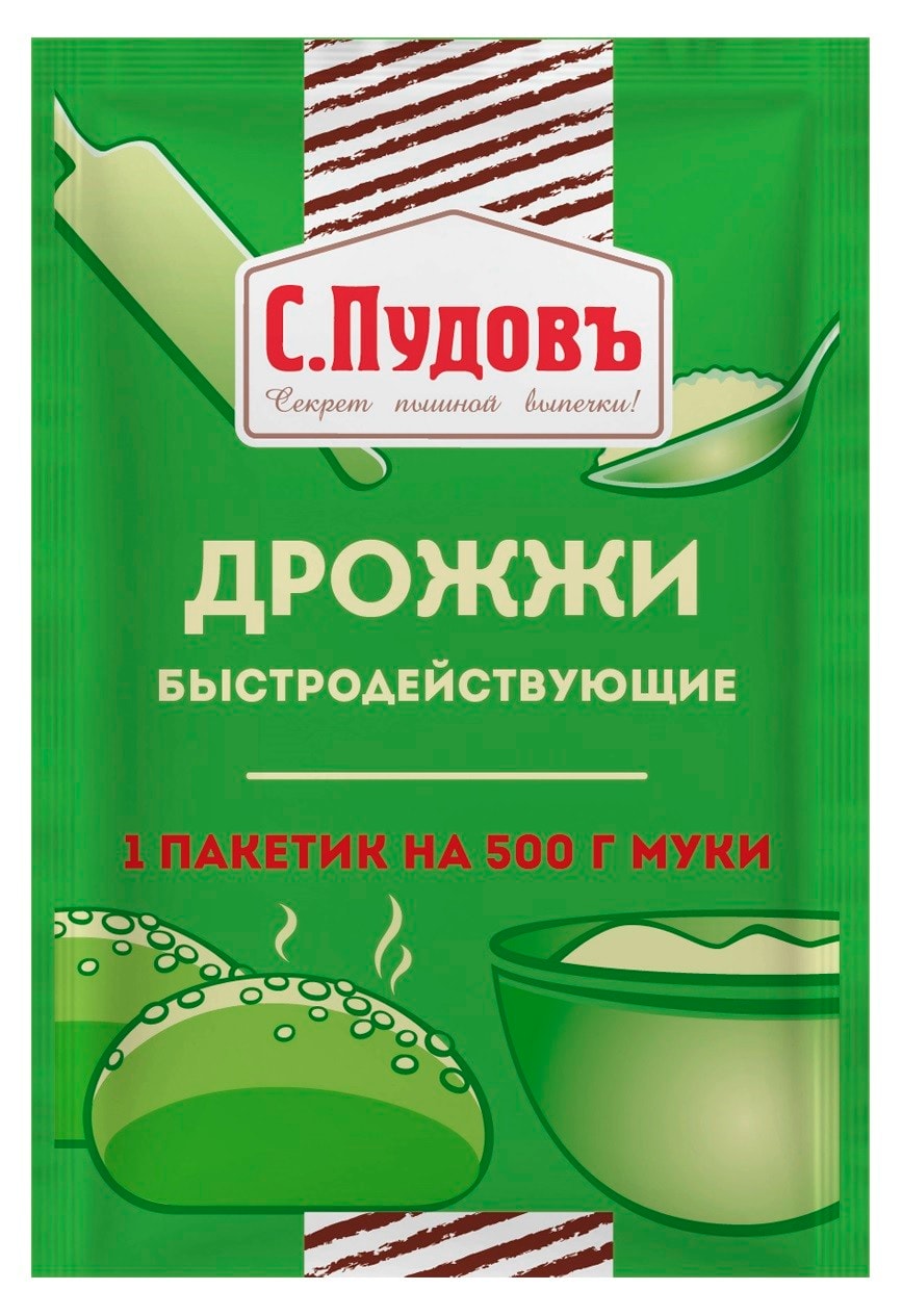 Изображение товара Дрожжи С.Пудовъ быстродействующие 6г