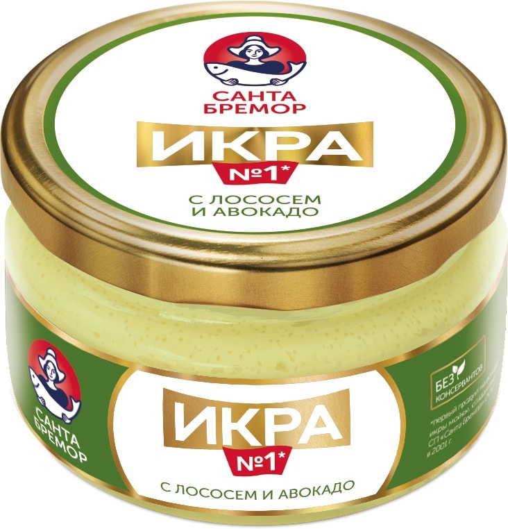 Изображение товара Икра Санта Бремор с лососем и авокадо 180г