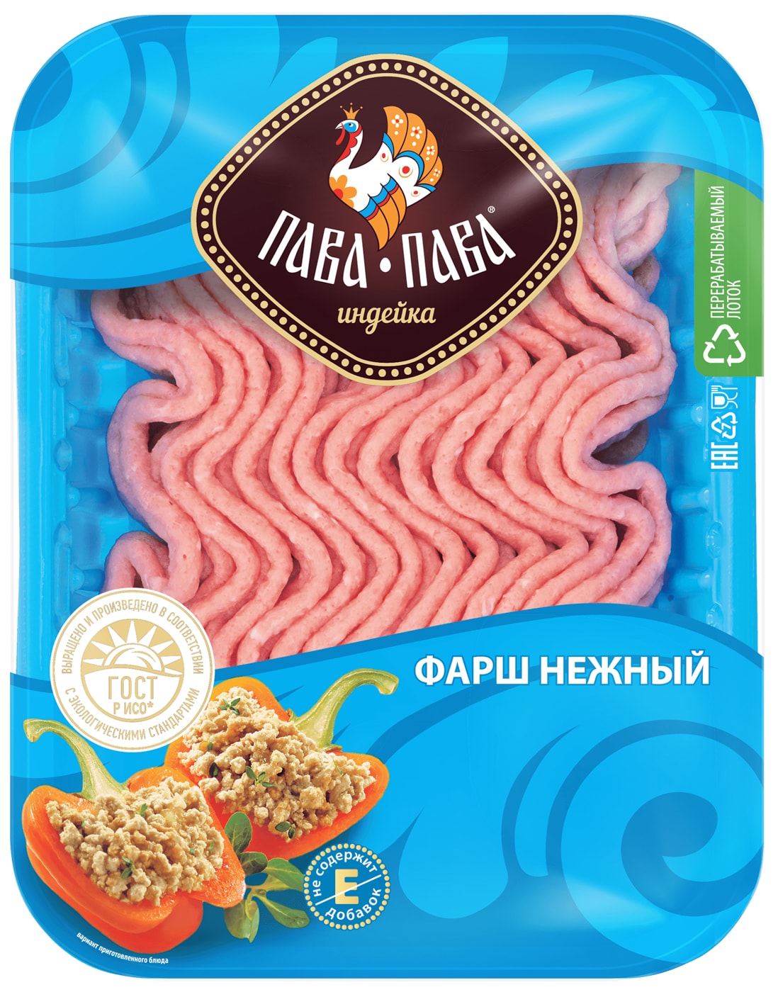 Изображение товара Фарш Пава-Пава Из индейки нежный 450г
