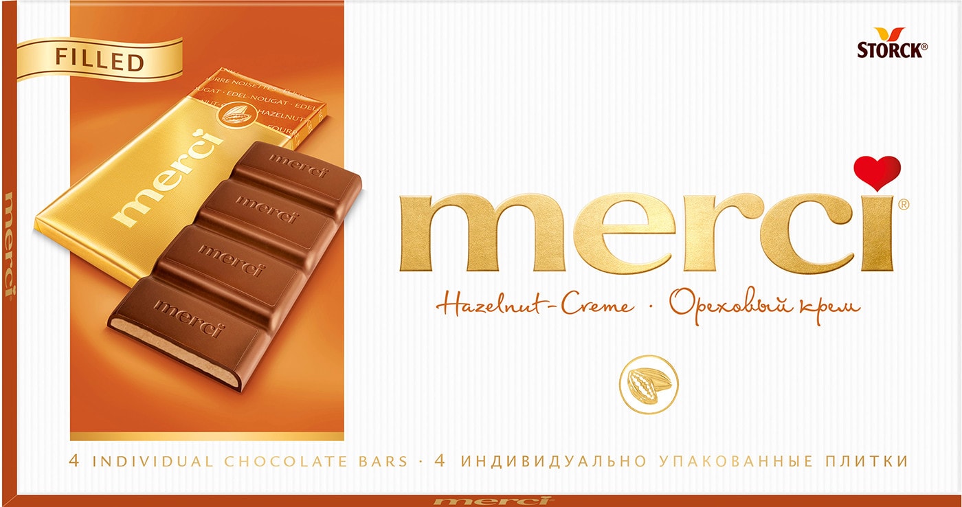 Изображение товара Шоколад Merci Молочный Ореховый крем 112г