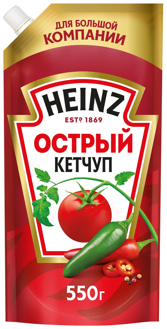 Изображение товара Кетчуп Heinz острый 550г