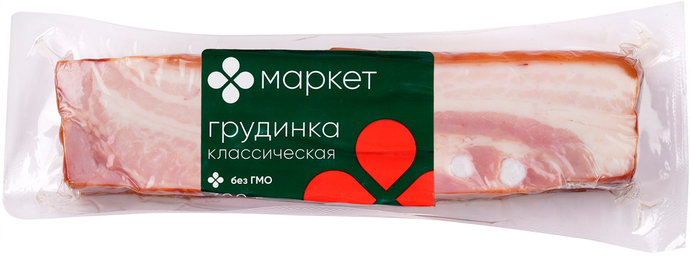 Изображение товара Грудинка копчено-вареная Маркет 0.3 кг