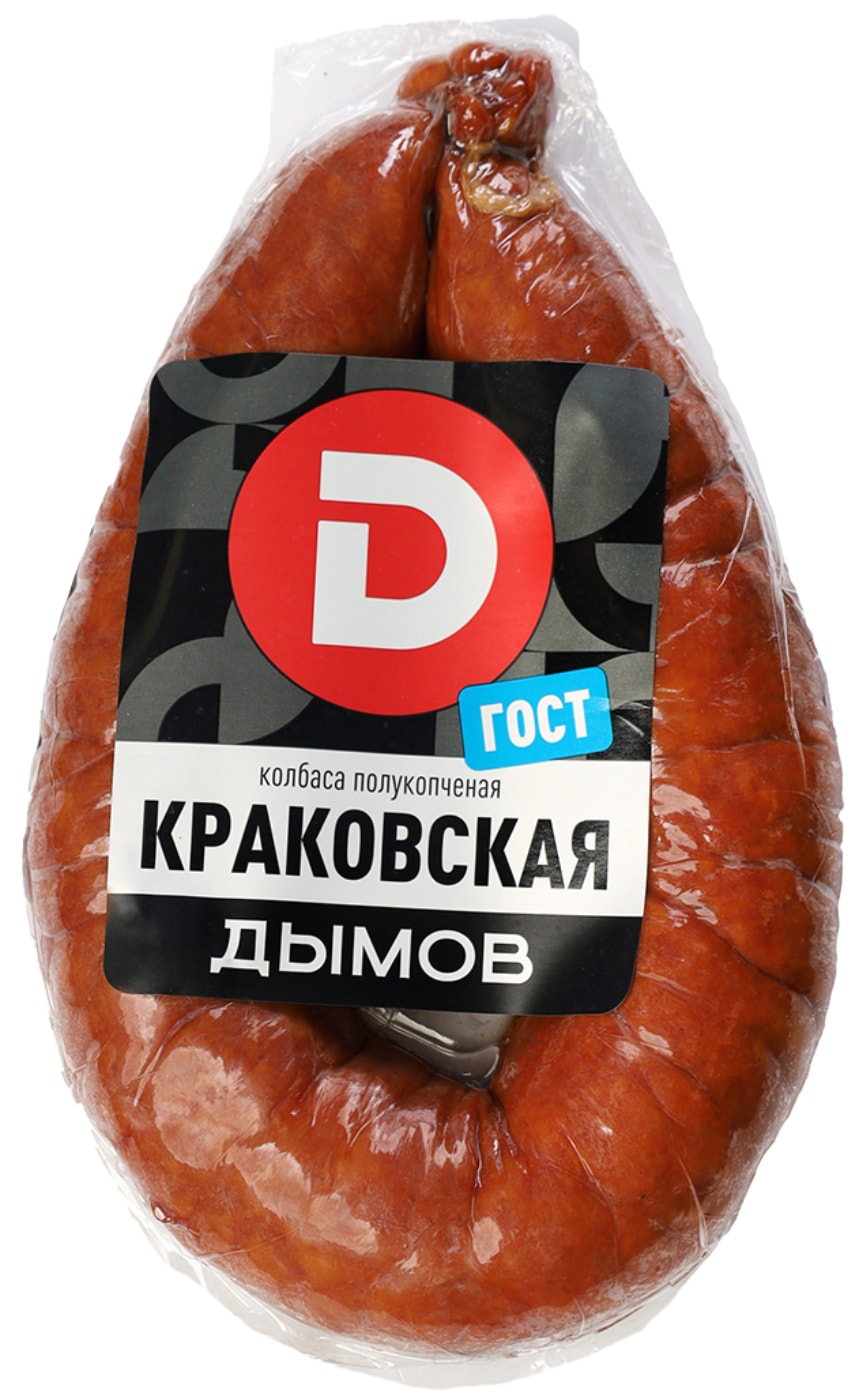 Изображение товара Колбаса Дымов Краковская полукопченая 400г