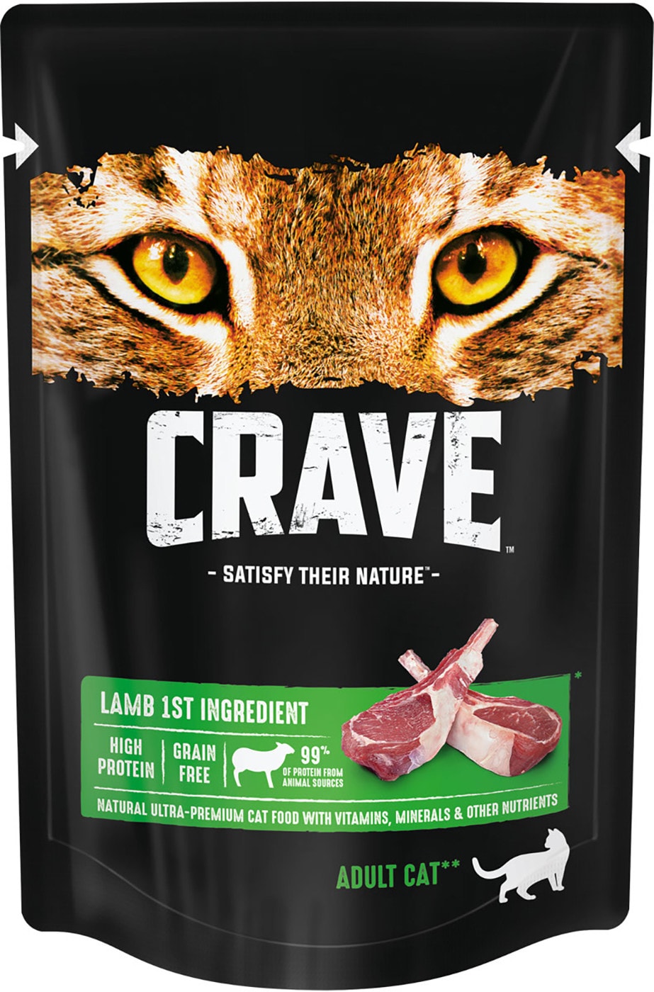 Изображение товара Влажный корм для кошек Crave Ягненок 70г