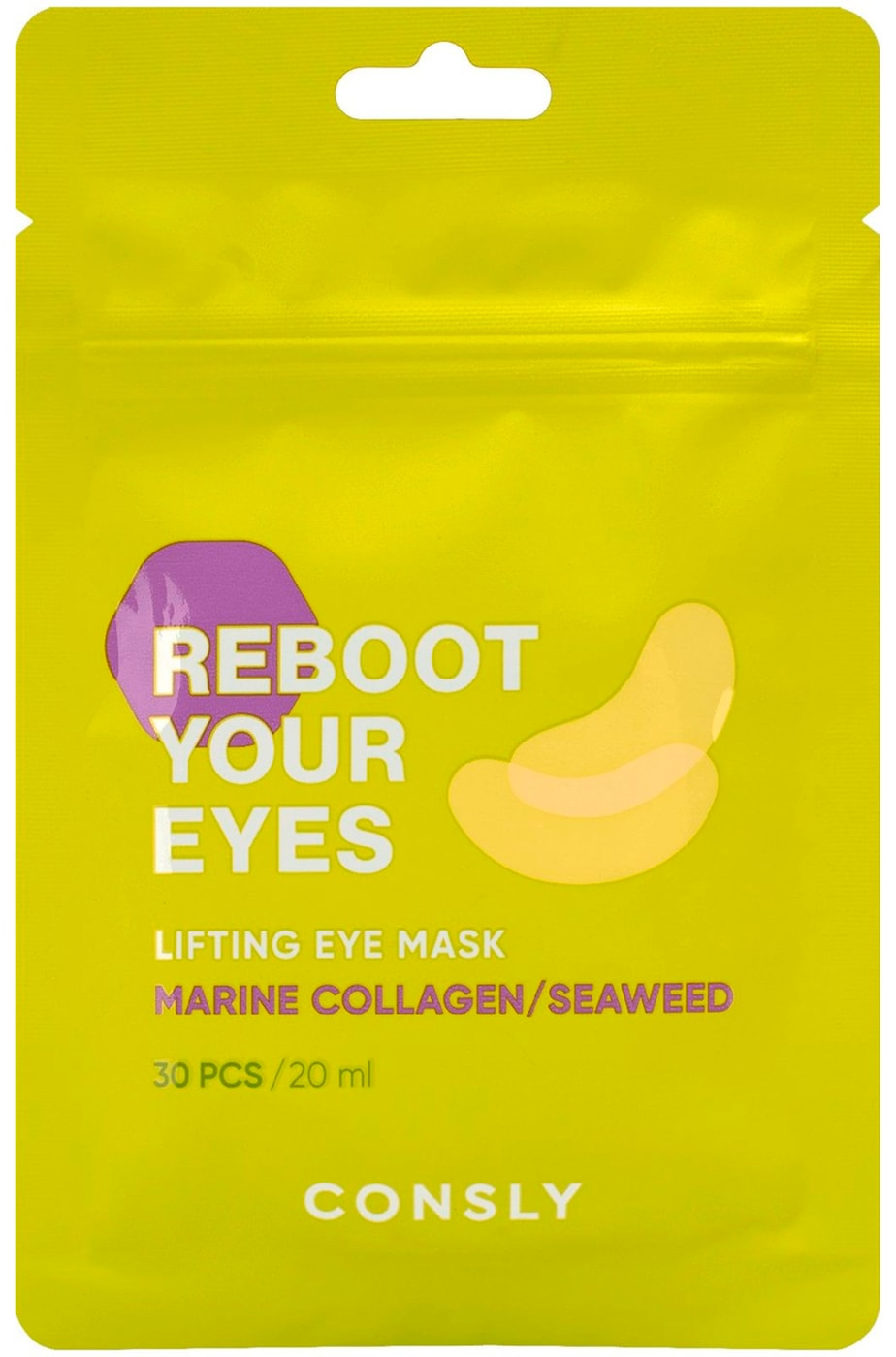 Изображение товара Маска-патчи для области вокруг глаз Consly тканевые с лифтинг эффектом с коллагеном и морскими водорослями 30шт
