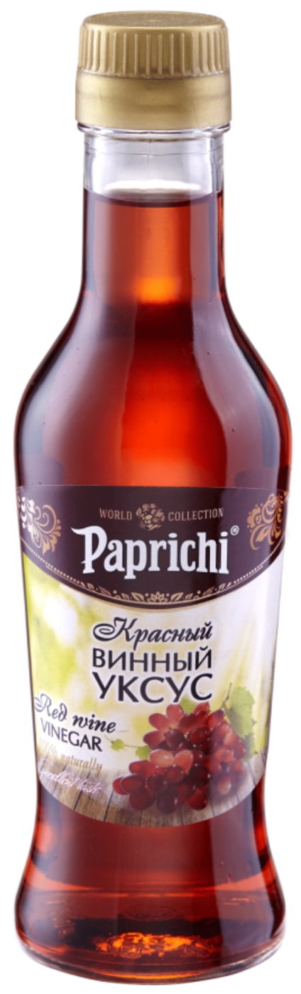Изображение товара Уксус Paprichi Красный винный 220 мл натуральный для салатов и маринадов