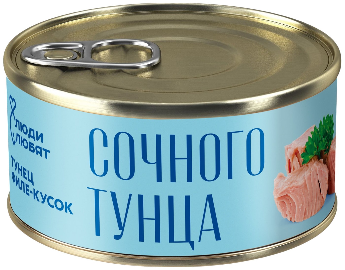 Изображение товара Тунец Люди Любят скипджек филе-кусок 185г
